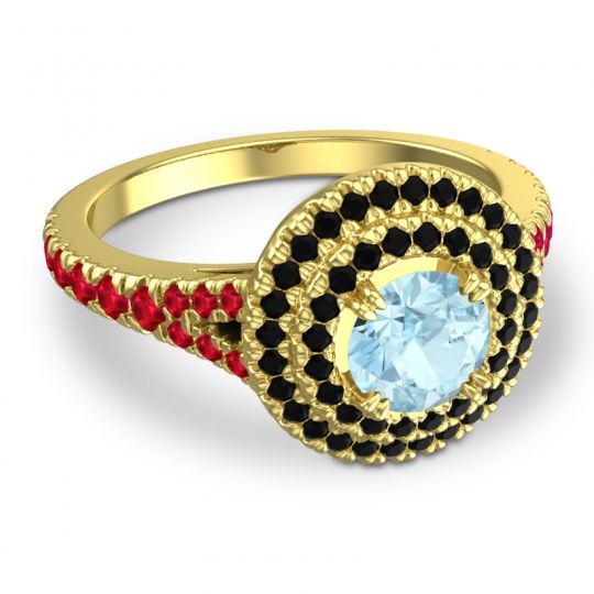 Ornate Halo Pave Nikama Ring