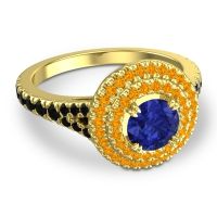 Ornate Halo Pave Nikama Ring