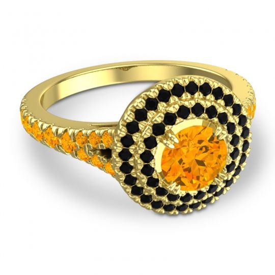 Ornate Halo Pave Nikama Ring