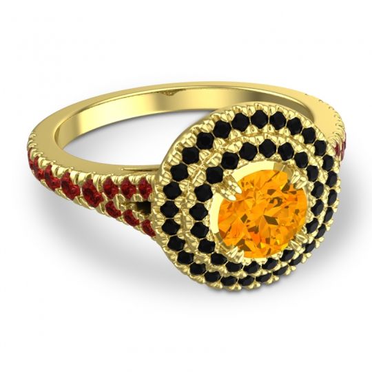 Ornate Halo Pave Nikama Ring