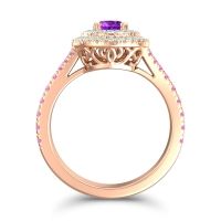 Ornate Halo Pave Nikama Ring