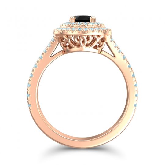 Ornate Halo Pave Nikama Ring