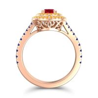 Ornate Halo Pave Nikama Ring