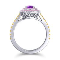 Ornate Halo Pave Nikama Ring