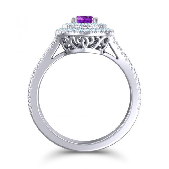 Ornate Halo Pave Nikama Ring
