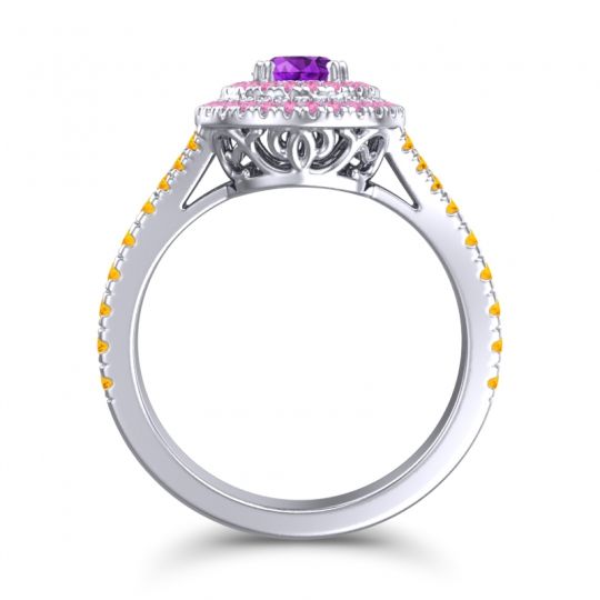 Ornate Halo Pave Nikama Ring