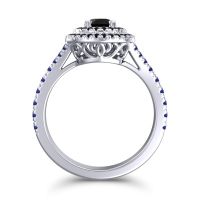 Ornate Halo Pave Nikama Ring