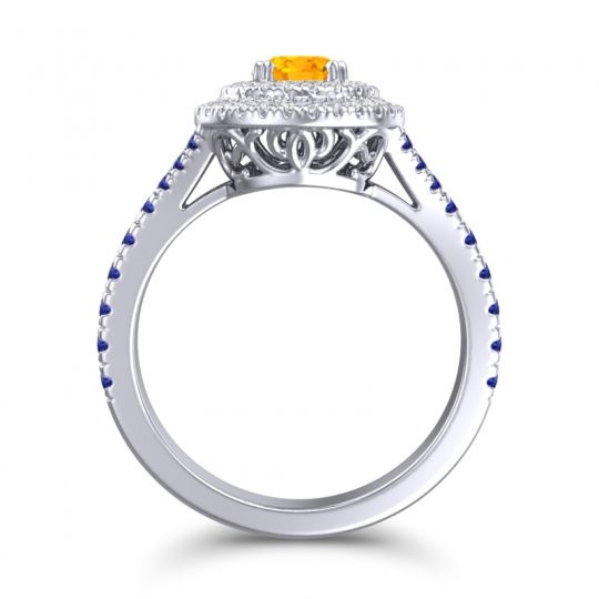 Ornate Halo Pave Nikama Ring