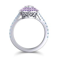 Ornate Halo Pave Nikama Ring