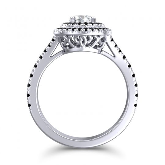 Ornate Halo Pave Nikama Ring