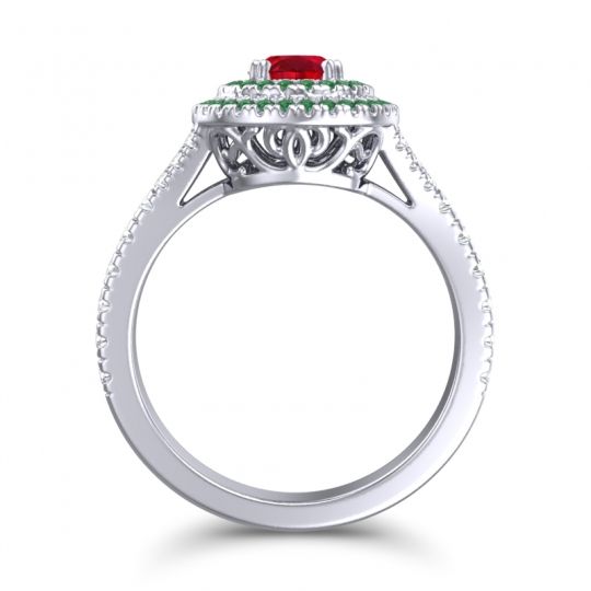 Ornate Halo Pave Nikama Ring
