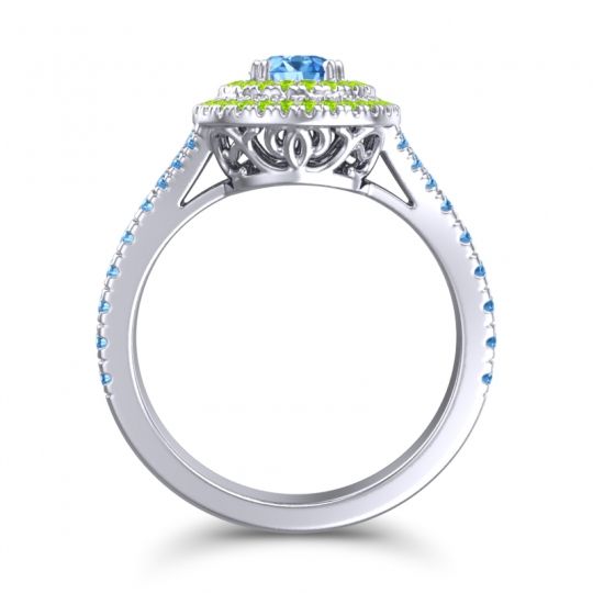 Ornate Halo Pave Nikama Ring