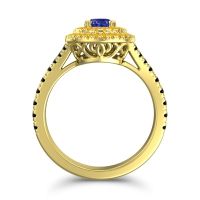 Ornate Halo Pave Nikama Ring