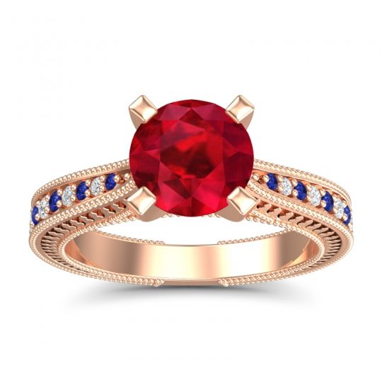Modern Pave Milgrain Balaja Ring