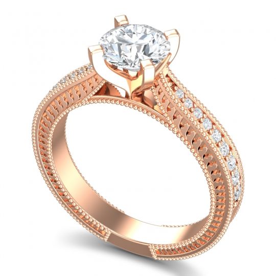 Modern Pave Milgrain Balaja Ring