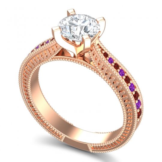 Modern Pave Milgrain Balaja Ring