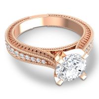 Modern Pave Milgrain Balaja Ring