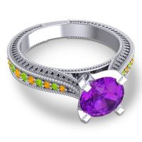 Modern Pave Milgrain Balaja Ring