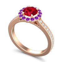 Halo Pave Vikasin Ring