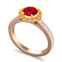 Halo Pave Vikasin Ring
