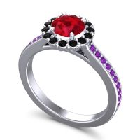 Halo Pave Vikasin Ring