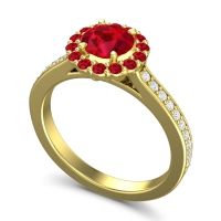 Halo Pave Vikasin Ring
