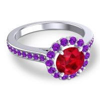 Halo Pave Vikasin Ring