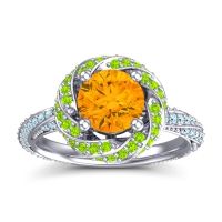 Halo Pave Malya Ring