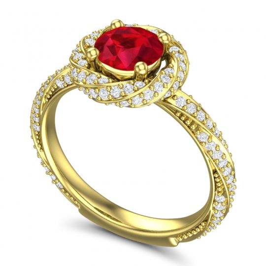 Halo Pave Malya Ring
