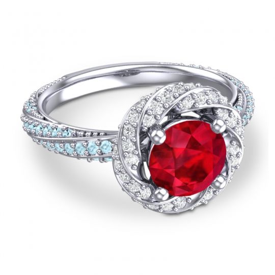 Halo Pave Malya Ring