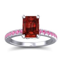 Garnet Ring In Platinum With Pink Tourmaline Samicina Emerald Classic Ring