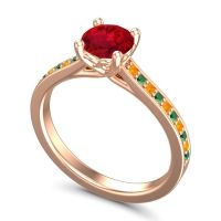 Cathedral Diamond Pave Vakra Ring