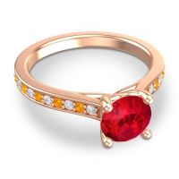 Cathedral Diamond Pave Vakra Ring