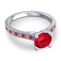 Cathedral Diamond Pave Vakra Ring