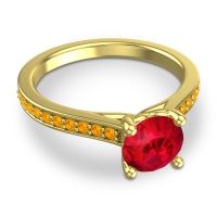 Cathedral Diamond Pave Vakra Ring