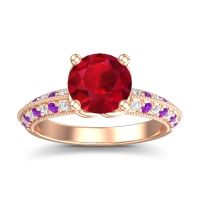 Milgrain and Pave Malati Ring