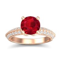 Milgrain and Pave Malati Ring