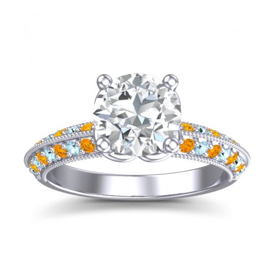 Milgrain and Pave Malati Ring