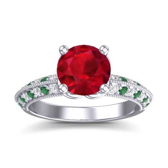 Milgrain and Pave Malati Ring