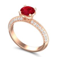 Milgrain and Pave Malati Ring