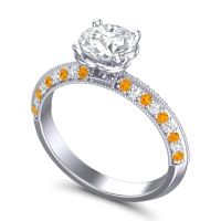 Milgrain and Pave Malati Ring
