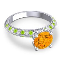 Milgrain and Pave Malati Ring