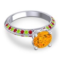 Milgrain and Pave Malati Ring