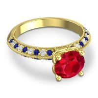 Milgrain and Pave Malati Ring