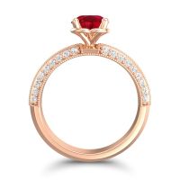 Milgrain and Pave Malati Ring