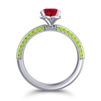 Milgrain and Pave Malati Ring