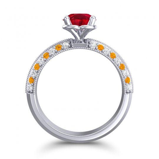 Milgrain and Pave Malati Ring