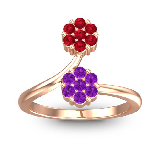 Petite Floral Yamaka Ring