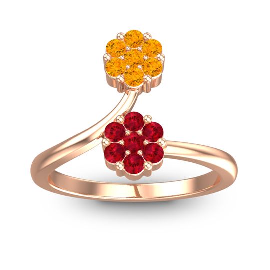 Petite Floral Yamaka Ring