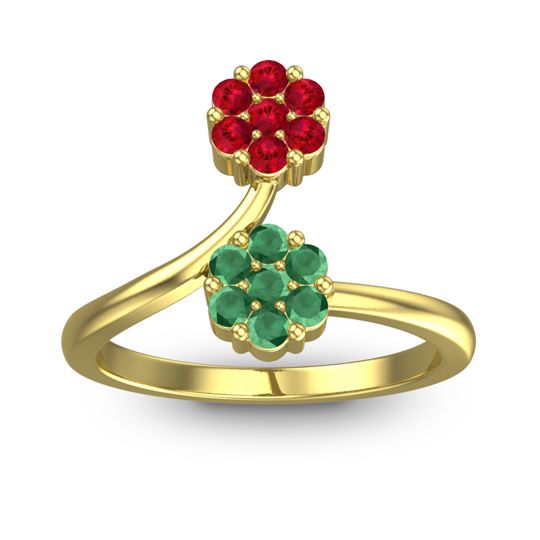 Petite Floral Yamaka Ring